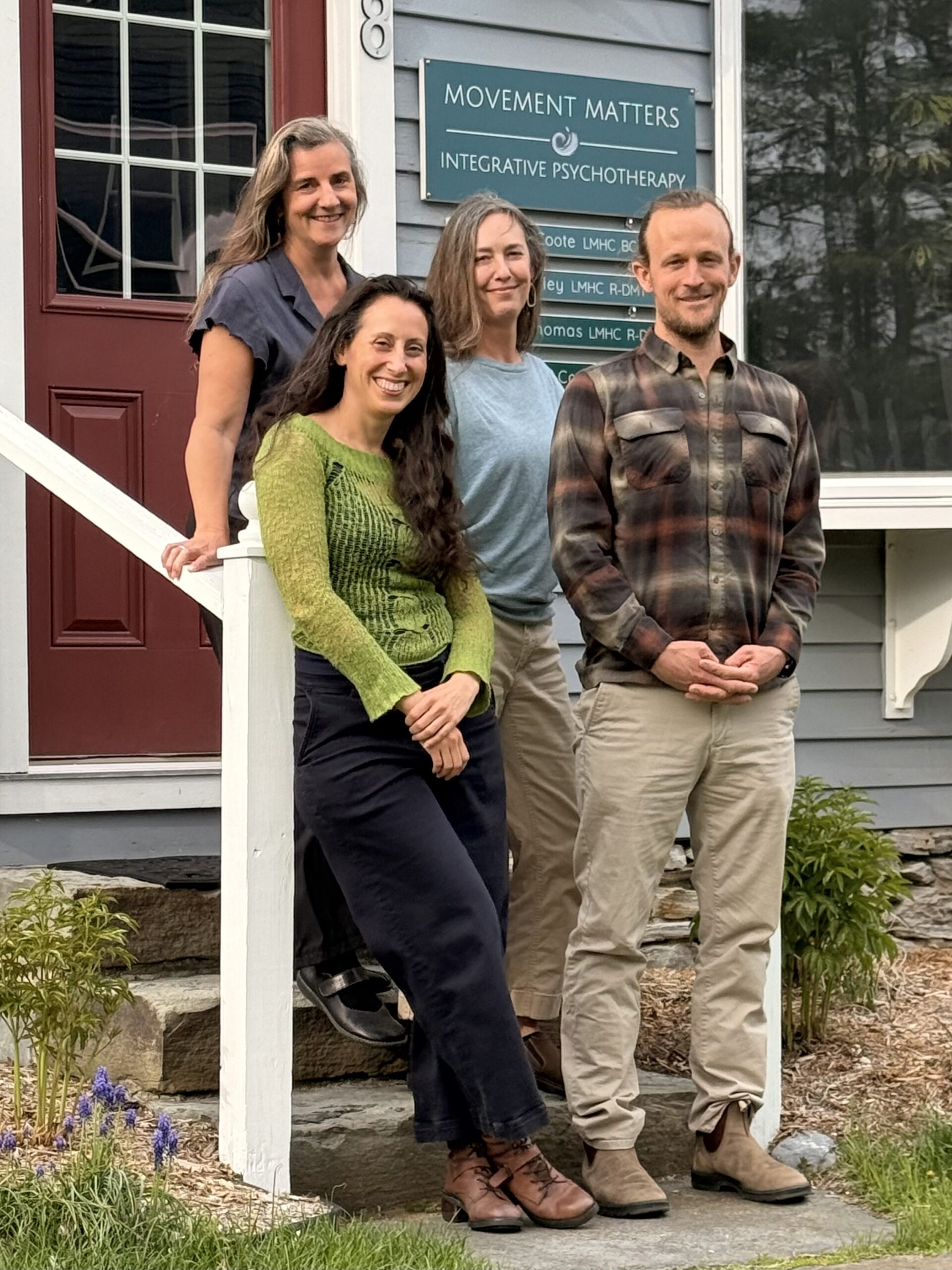 Movement Matters somatic therapists, Annabelle Coote, Arin Willey, Monica Thomas, Jesse Carter.